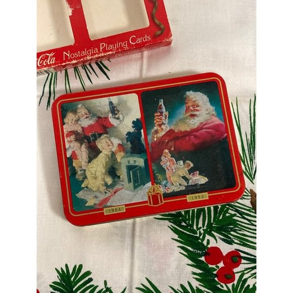 Coca Cola Other - Vintage 1996 Coca Cola Limited Edition Nostalgic Playing Cards and Tin 2 Decks